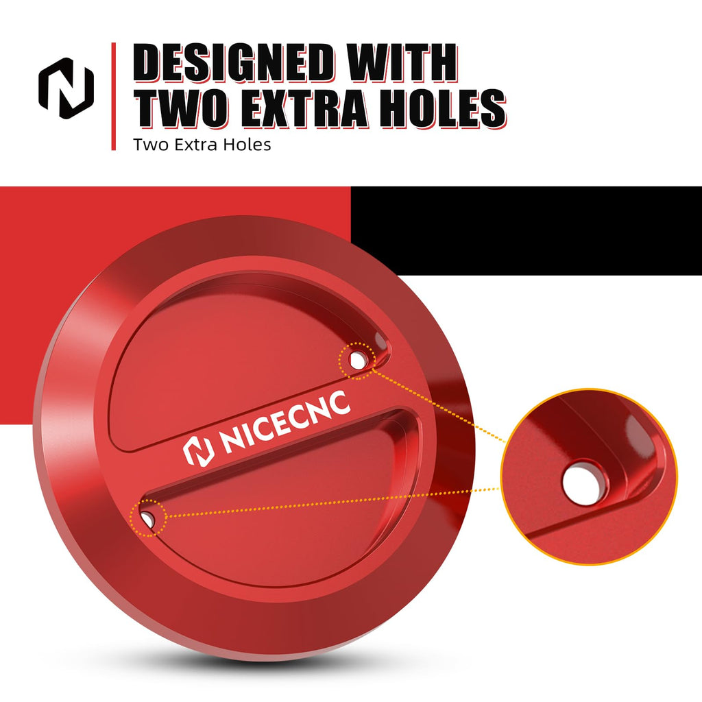 NICECNC Red 2pcs Aluminum RZR Floor Drain Plug
