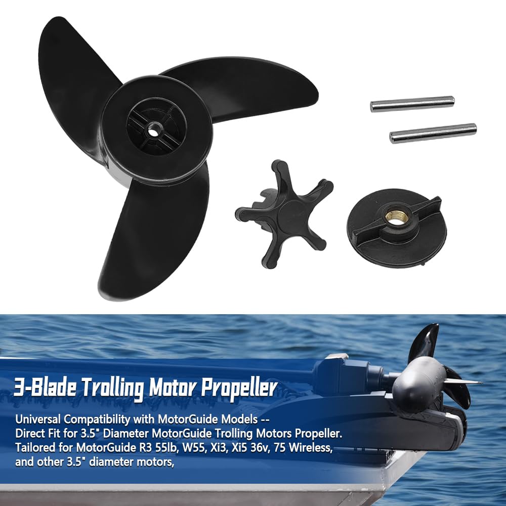 MATERIG 3 Blade Trolling Motor Propeller Fit MotorGuide R3 Xi3 Xi5 MGA089B