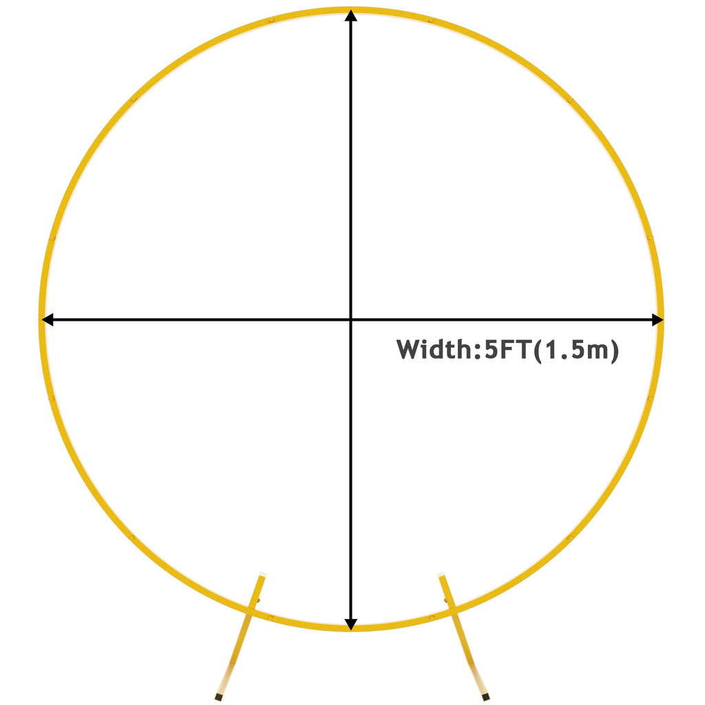 5ft Round Backdrop Stand Gold Circle Arch Metal Wedding Arch