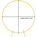 5ft Round Backdrop Stand Gold Circle Arch Metal Wedding Arch