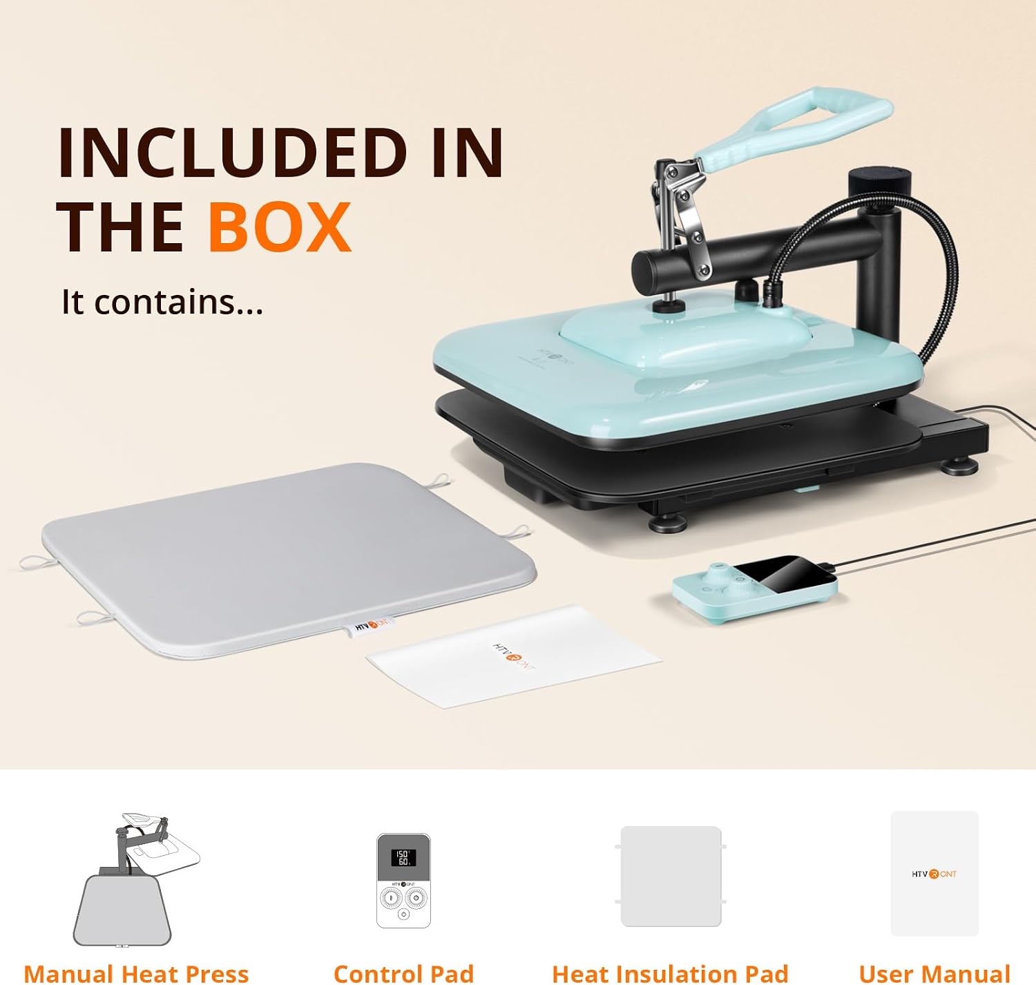 Heat Press Machine 15x15 - Swing Away Shirt Press for Sublimation | 1500W Rapid EvenHeating, Adjustable pressure knob