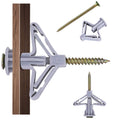 Hollow-Wall Anchors, Drywall Anchor kit with Screws, Self-Drilling Hollow Wall Anchor, Grey, 65Lbs (One Size, Anchor