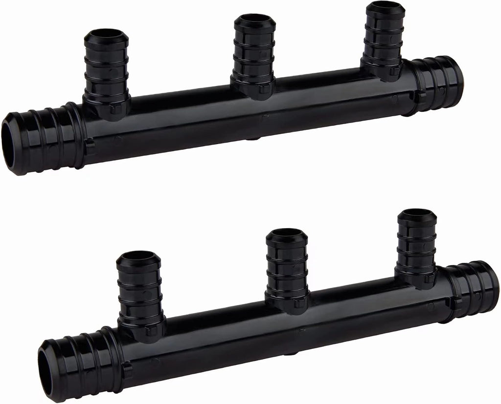 2Pcs EFIELD 3 Ports Open Poly PPSU Barb Crimp Pex Manifold(PPSU1807015-2)