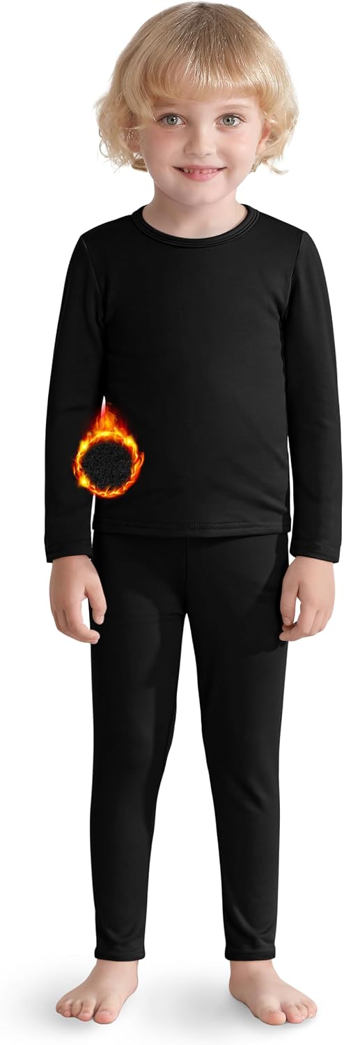 2T-6Y Toddler Thermal Set Thermal Underwear for Kids Warm Fleece Lined | Soft Long Johns for Kids Boys Girls