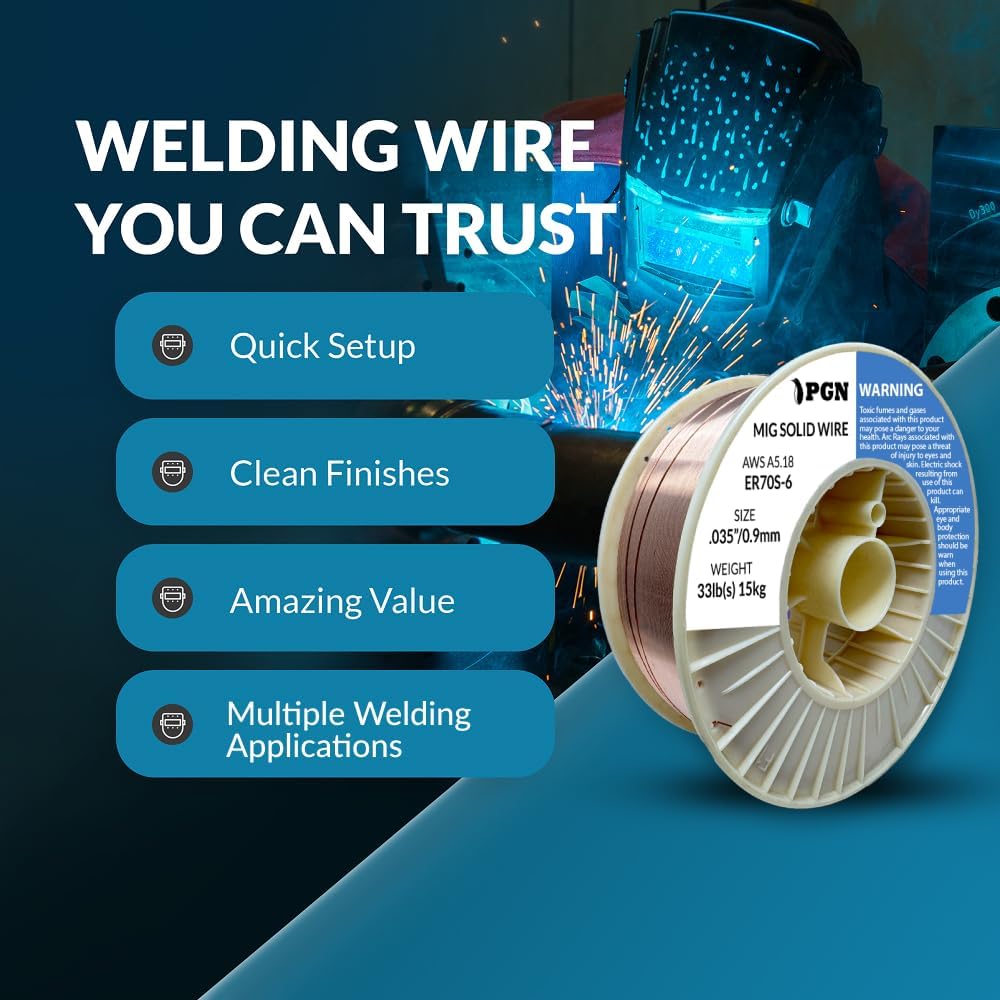 PGN ER70S-6 .035" Solid MIG Welding Wire - 33lb Spool