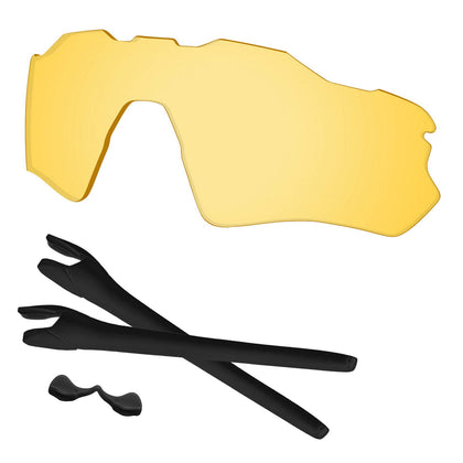 HD Yellow Radar EV Path Lenses & Rubber Kits Replacement for Oakley Sunglass OO9208
