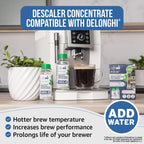 Caffenu DeLonghi Compatible Descaling Solution, 4-Use Coffee Maker Descaler