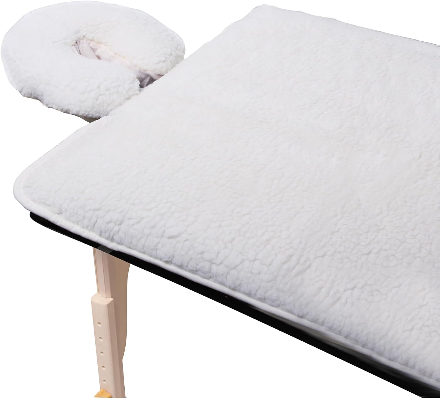 ForPro Premium Fleece Massage Pad Set, Extra Soft, Hypoallergenic, for Massage Tables, Includes Pad and Face Rest