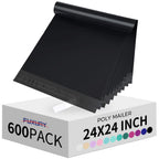 Large Poly Mailers 24x24" 600Pcs,Shipping Bags for Clothes,Black