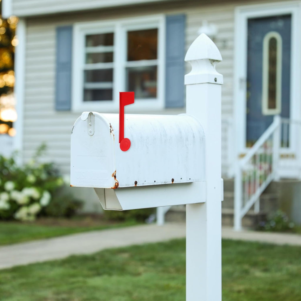 Mailbox Flag Replacement, Easy Installation Red Metal Mailbox Flag Universal Mailbox Flag for Outgoing Mailbox