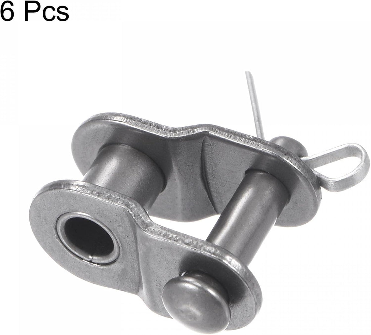 uxcell 6Pcs #25 Chain Offset Half Link Roller, 1/4" Pitch Carbon Steel, Standard Chain End Connector Split Links for 04C Chain