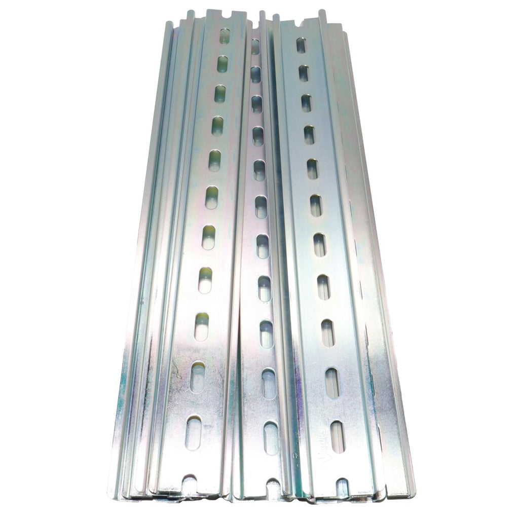 10 Pieces TS35/7.5 Slotted DIN Rail, 12" Long 35mm Wide 7.5mm High