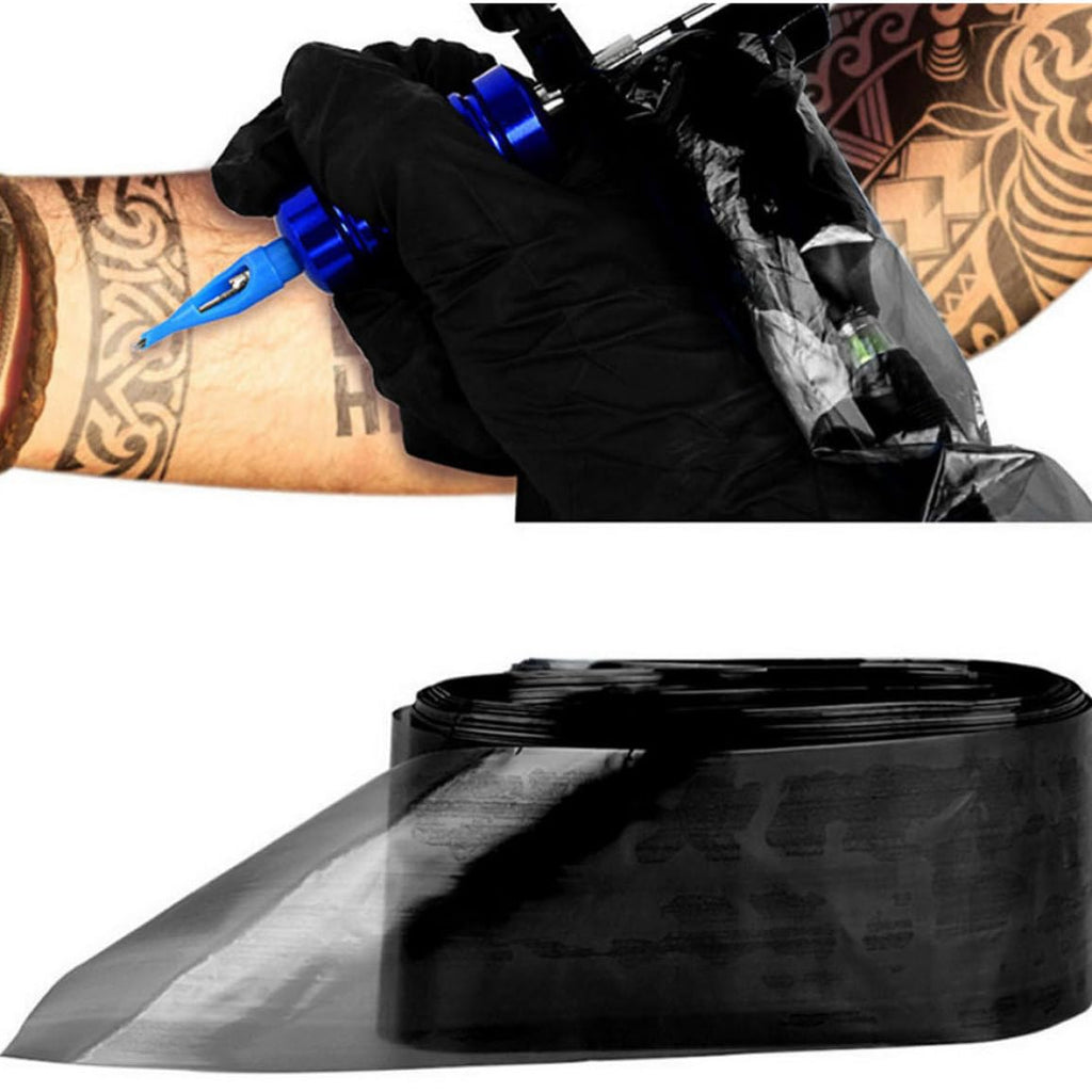 Disposable Black Tattoo Clip Cord Sleeves Bags Covers Bags for Tattoo Machine Tattoo Permanent Makeup 100PCS,Tattoo