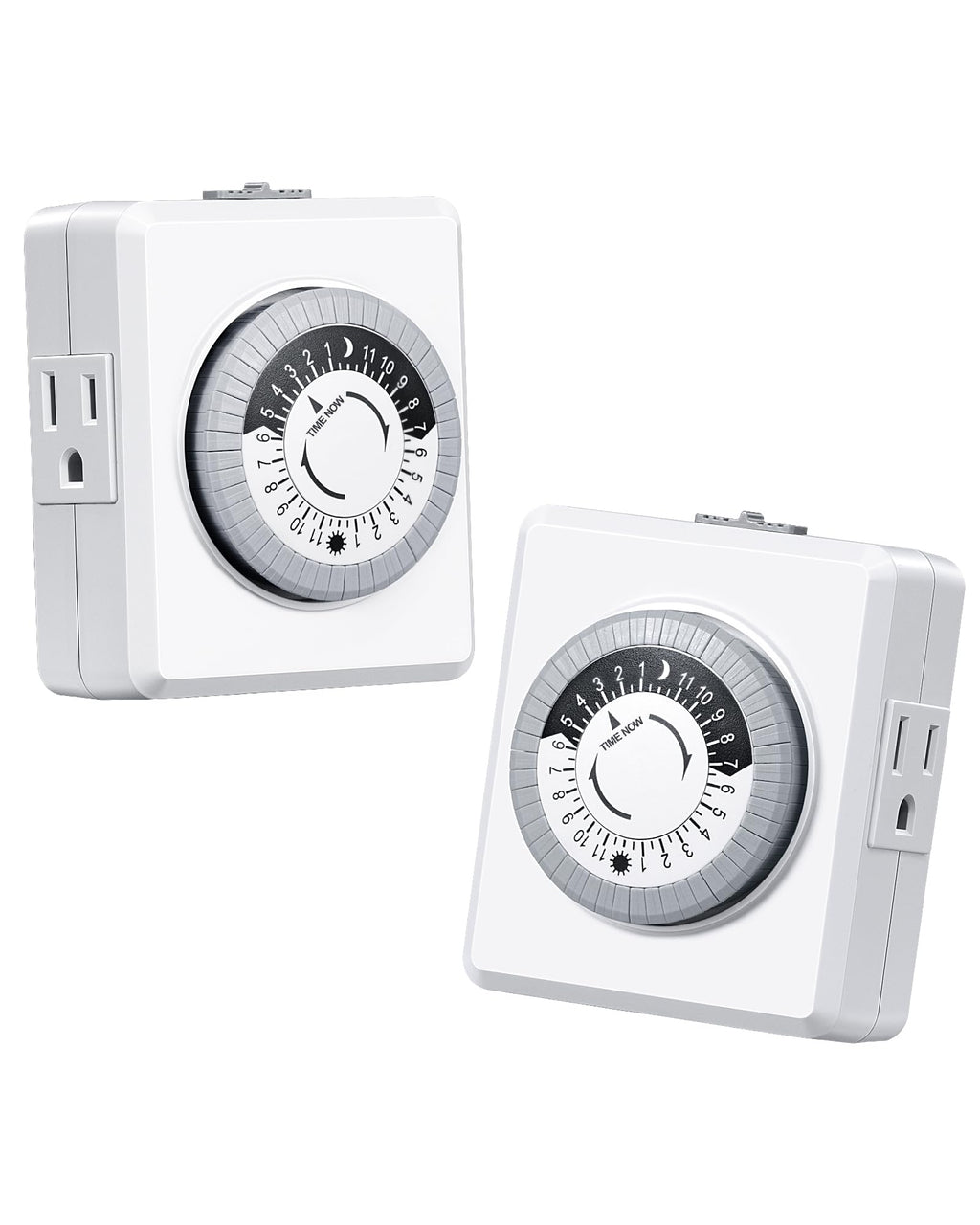 24 Hour Cycle Plug-in Mechanical Timer 2 Pack