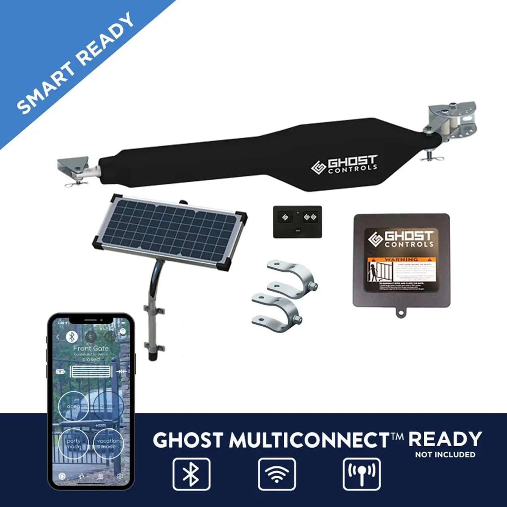 Solar Heavy-Duty Automatic Gate Opener Kit for Driveway Swing Gates with Long-Range Solar Gate Opener Remote - Model