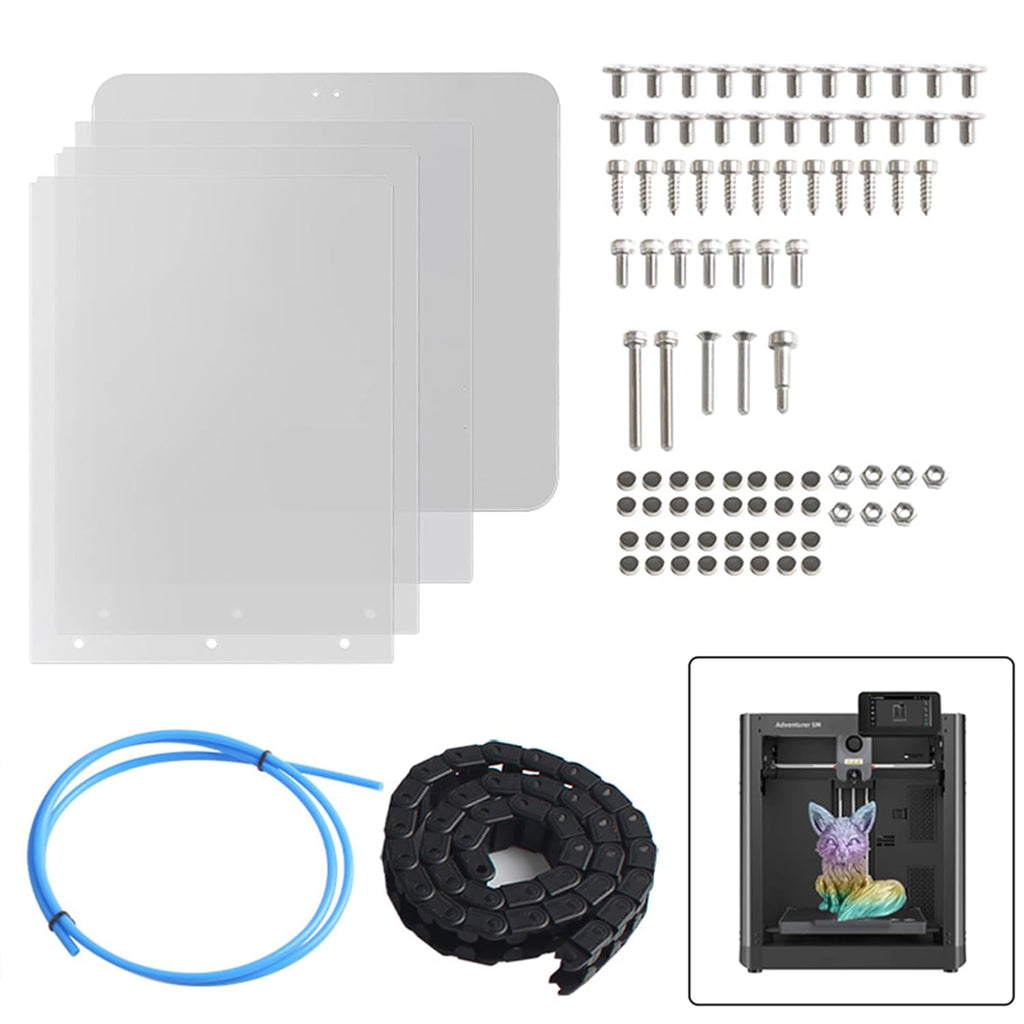 3D Printer Enclosure Kit PC Cover, Safety Protection Cover for 3D Printers, Noise Reduction and Dust Proof Enclosure