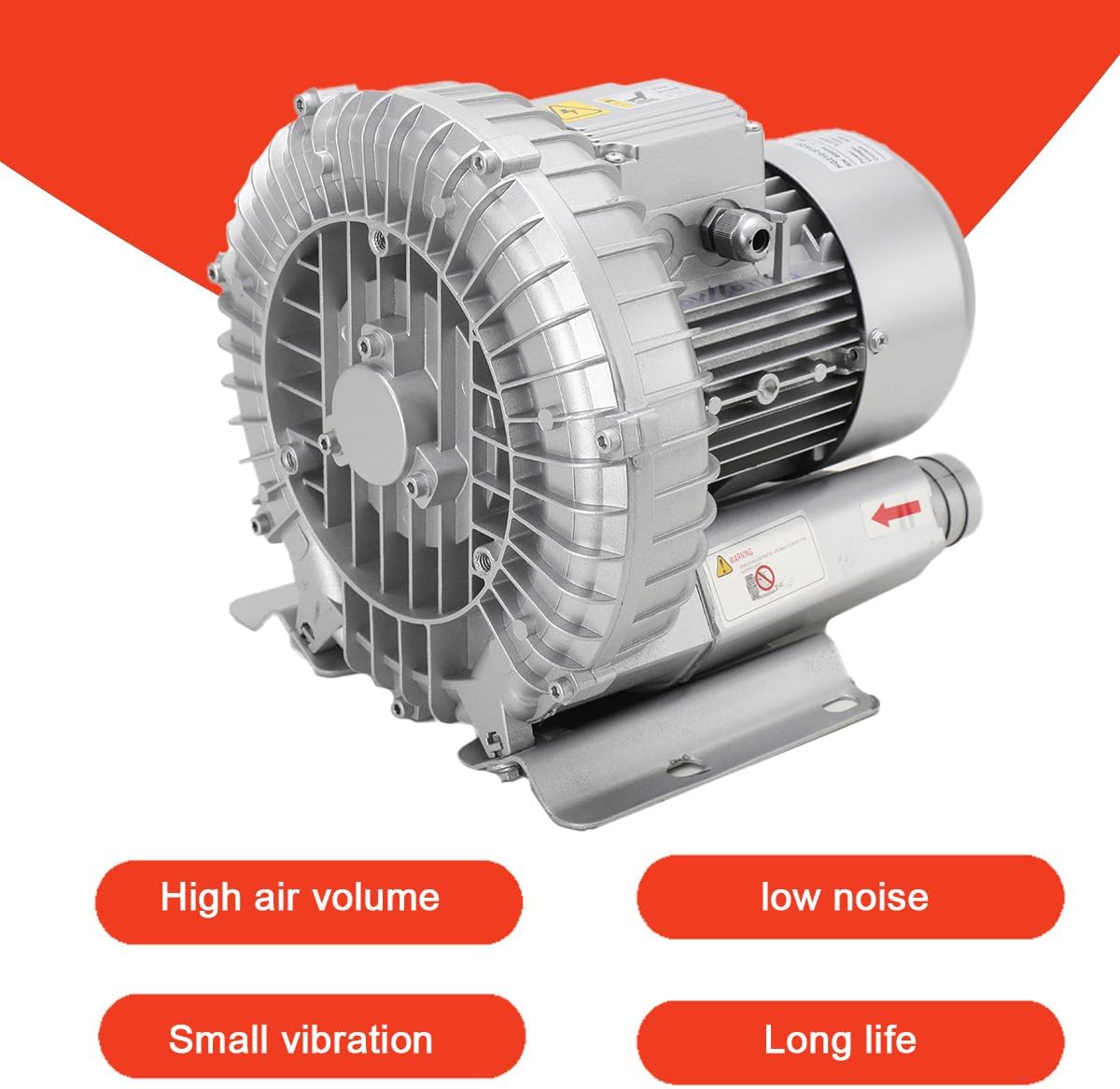 Regenerative Blower, High Pressure Vortex Ring Blower Single Phase 370W