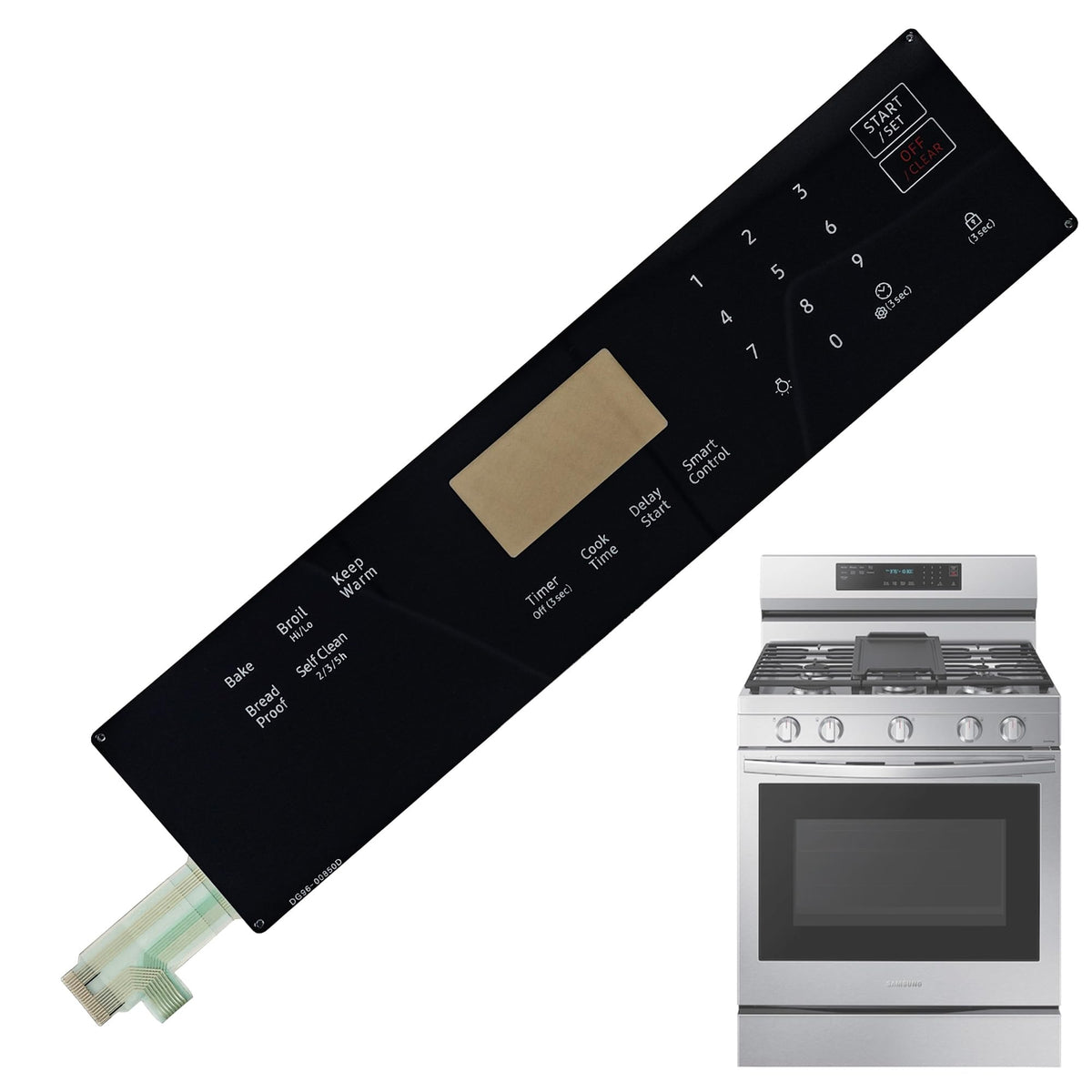 Upgraded DG96-00850D Range Membrane Switch Touchpad Control Panel