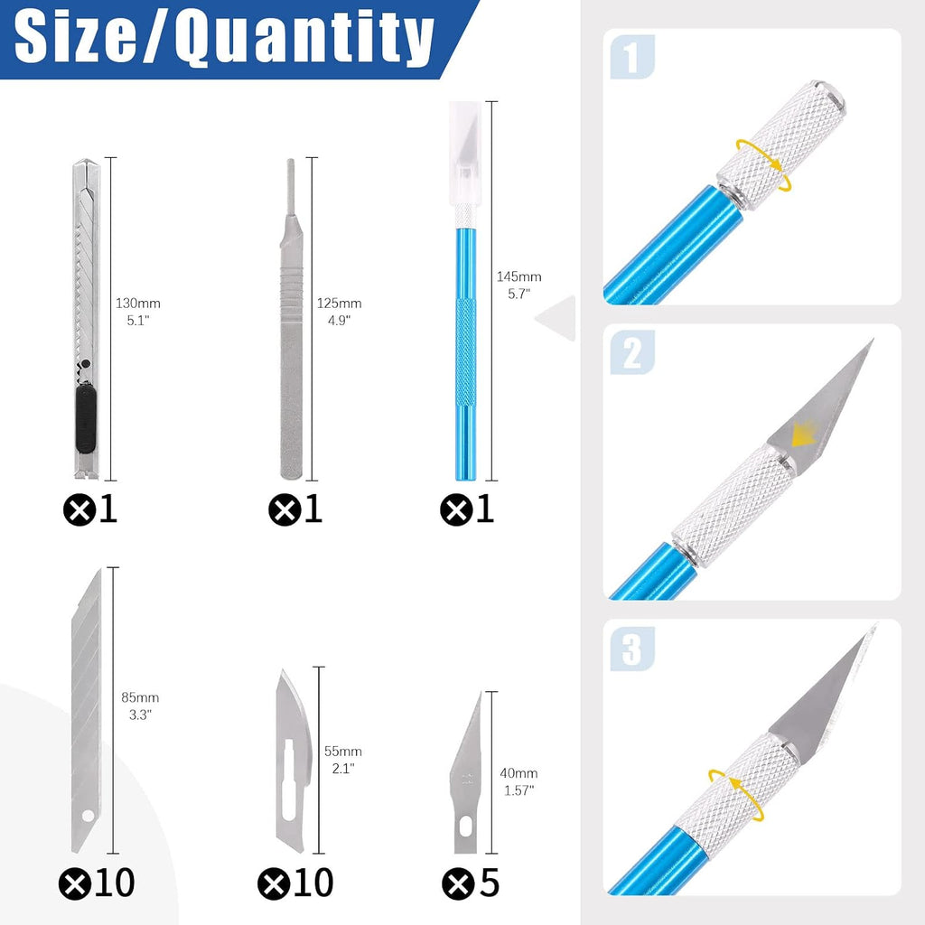 39Pcs Model Tools Kit Model Building Tools Hobby Model Tools Modeler Basic Tool Model Kit Crafts Tools Universal for