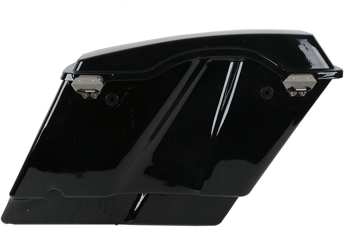 5" Vivid Black Stretched Extended Hard Saddlebags Fit for Harley Davidson Touring FLT FLHT FLHTCU FLHRC Road King