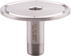 DERNORD Sanitary Male Threaded Pipe Fitting to 2 INCH (OD 64mm Ferrule) TRI CLAMP (Pipe Size: 3/8" NPT （2 Inch Tri clamp）)