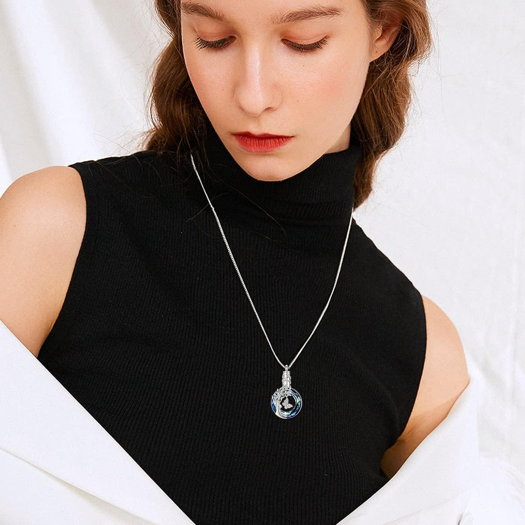 Butterfly Cremation Jewelry for Ashes Urn Necklace for Ashes Sterling Silver Memorial Jewelry
