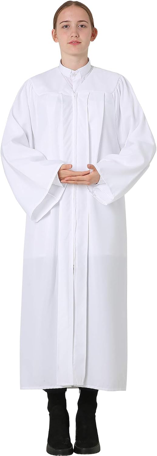 Baptism Choir Robe Adult Clergy Church Pastor Pulpit Robes Preachers Confirmation Robe Unisex Red/White