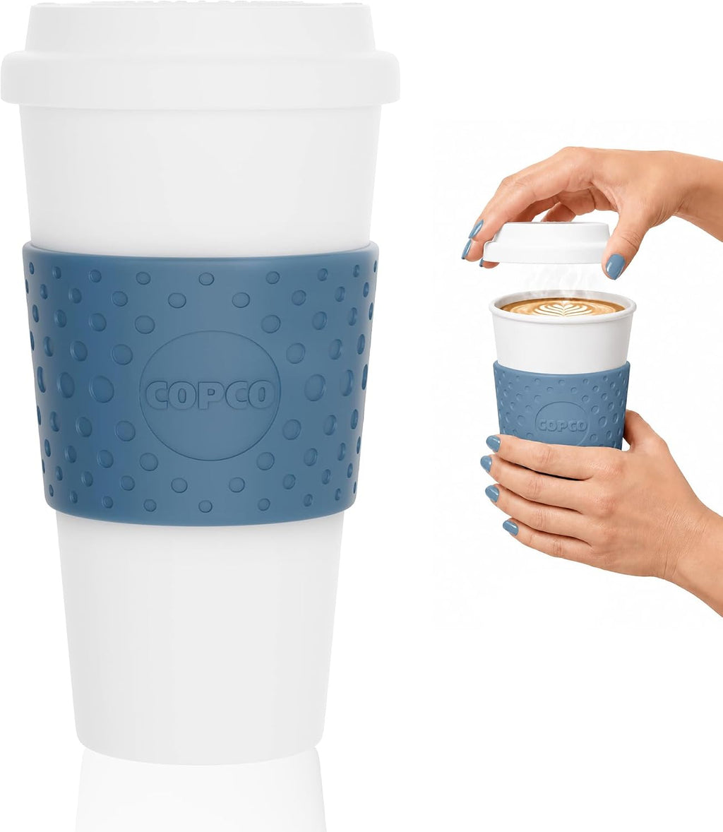 Acadia 16 oz Travel Mug - Insulated Reusable Coffee Tumbler with Double-Walled Plastic, Leak-Proof Lid, BPA-Free