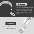 Kemcatui 2 Inch Conduit Clamp, Stainless Steel, 50 Pcs