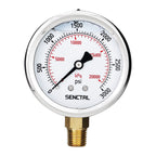 SENCTRL 3000 Psi Glycerin Liquid Filled Hydraulic Pressure Gauge