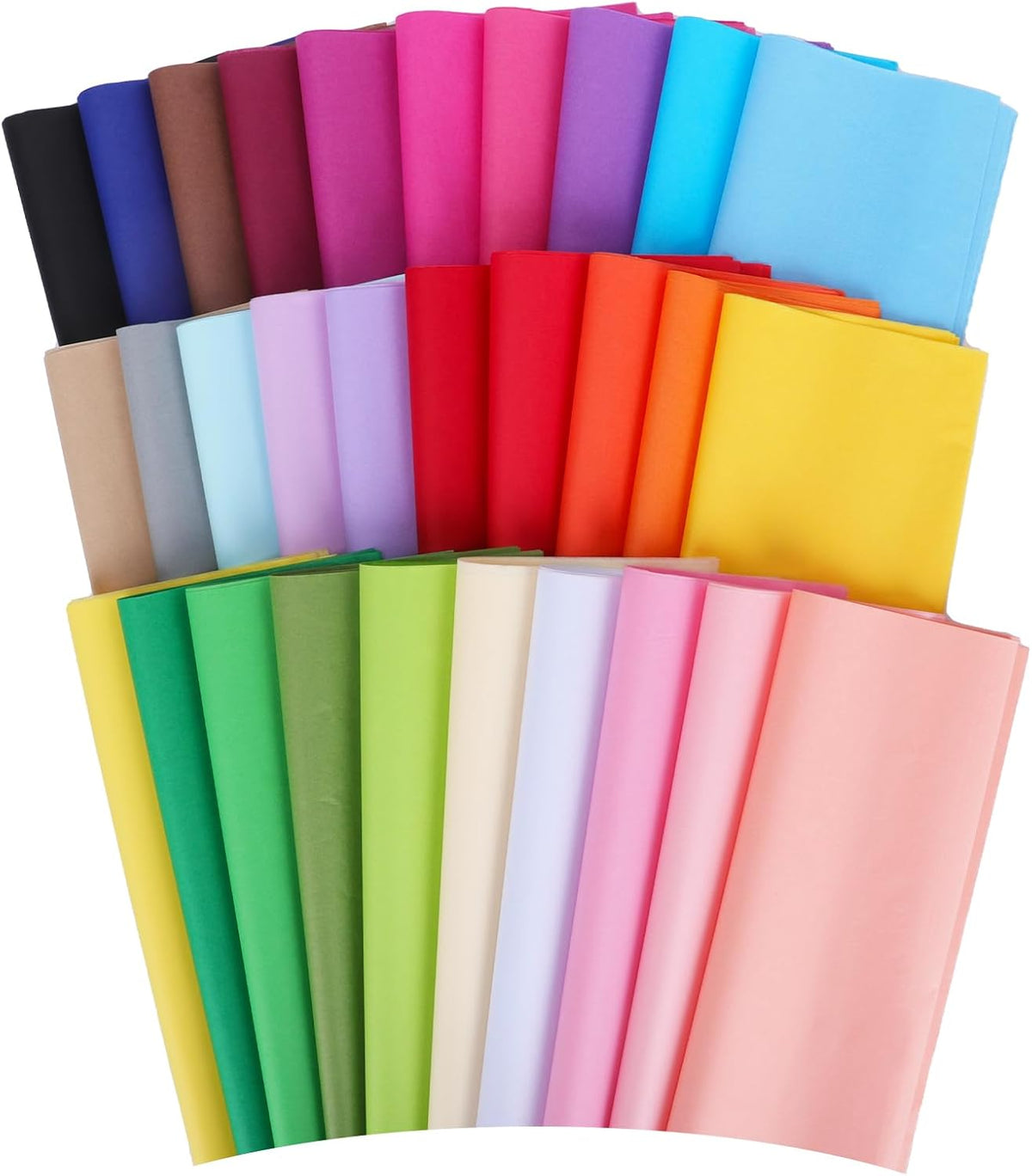 150 Sheets Tissue Paper Bulk, 30 Colors 14x20 Inch Colored Tissue Paper