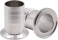 DERNORD 2 Pack 1.5" Tri Clamp to 1.5 inch Hose Barbed Adapter SUS304 Sanitary Hose Barb Pipe Fitting
