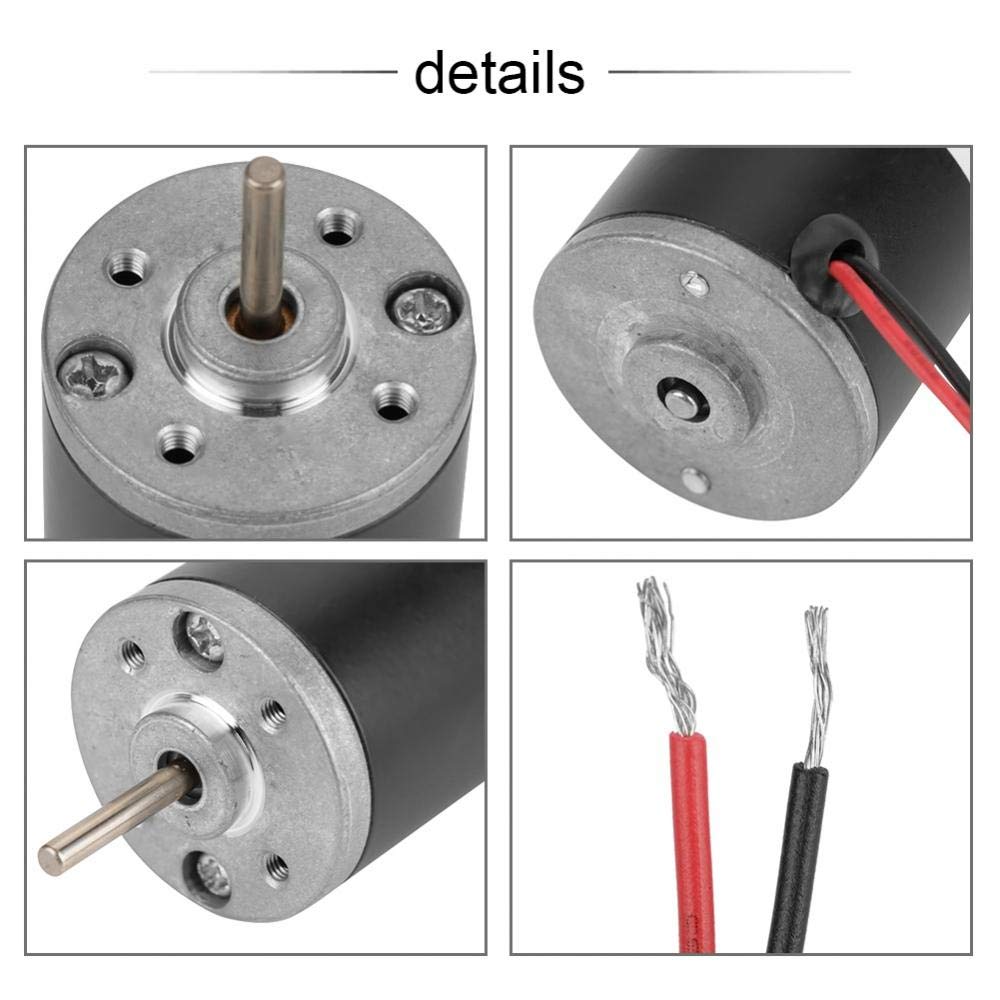 24V 5000RPM DC Motor, Metal Gear Pure Copper Coil