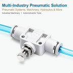 6mm OD Inline Air Flow Control Valve Push Fit Speed Controller 5Pcs