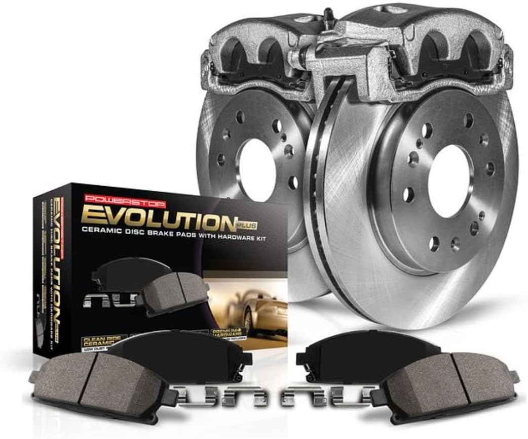 Front Brake & Caliper Kit for Ford F-150 2012-20 - Ceramic Brake Pads + Calipers + Disc Rotors Replacement, KCOE3167A
