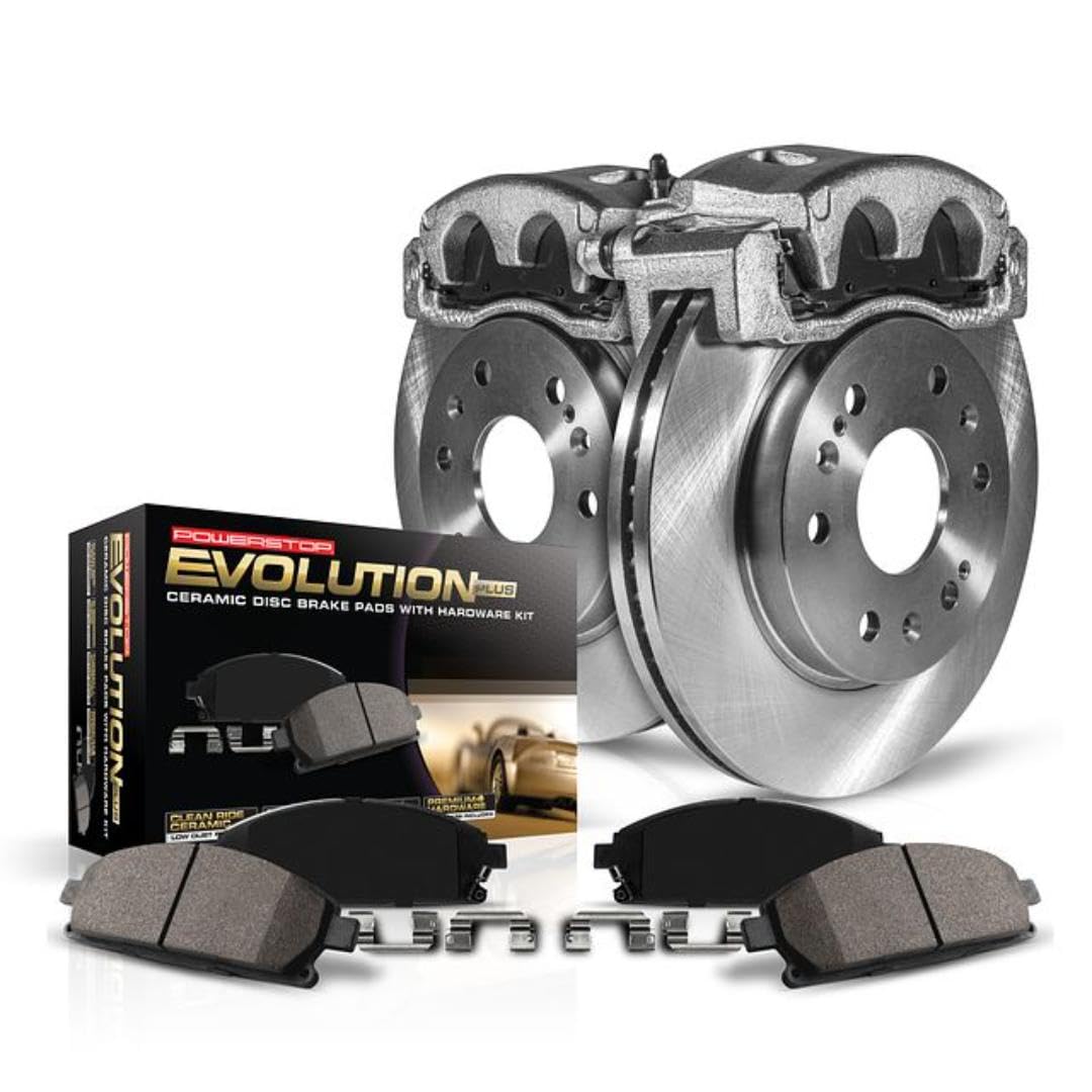 PowerStop Replacement Brake Pad Rotor Caliper Kit Front KCOE1482