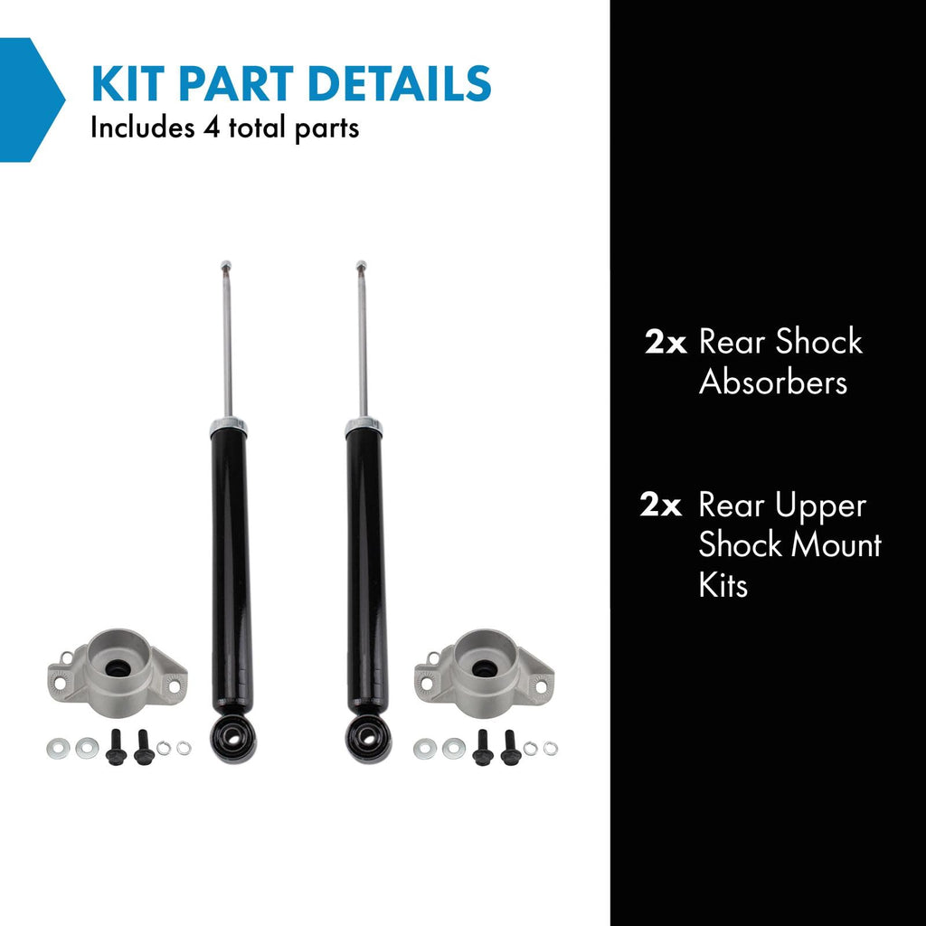 TRQ Rear Suspension Kit Shock Absorber Shock Mount Kit