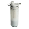 GeoPress 24 oz Water Purifier Bottle - Filter for Hiking, Camping, Survival, Travel (Peak White) | Purifies & Filters