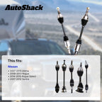 AutoShack Front CV Axle Shaft Assembly, Driver Side, 1pc