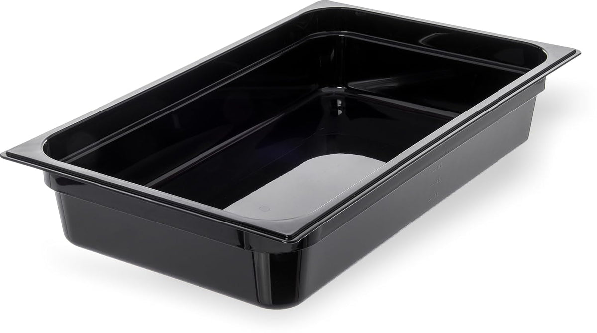 10201B03 StorPlus Full Size Food Pan, Polycarbonate, 4" Deep, Black