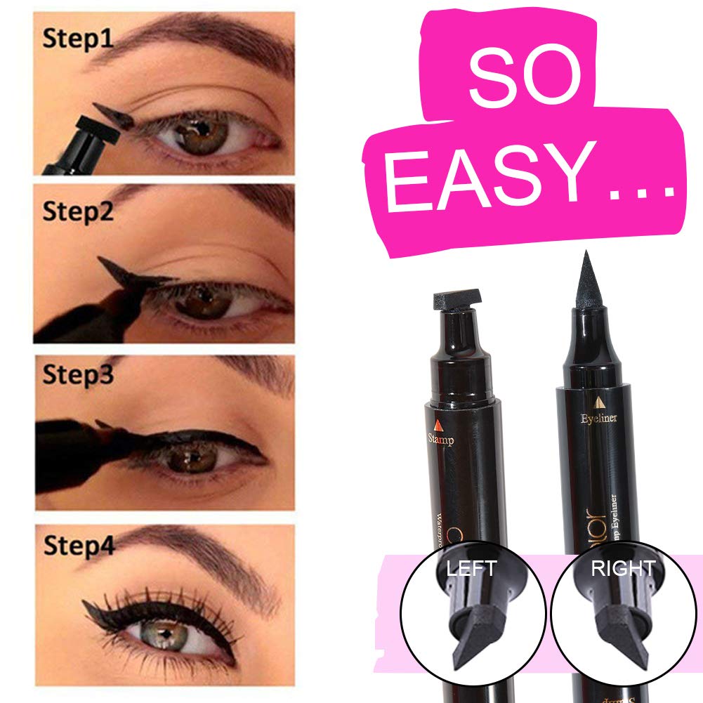 2-in-1 Winged Eyeliner Stamp & Precision Liquid EyeLiner Pen