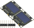 2 Pcs 0.96 inch IIC I2C Serial White OLED Display Module 128X64 I2C SSD1306 12864 LCD Screen Board 0.96" for Arduino Raspberry Pi