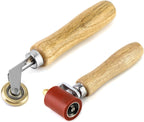 Seam Roller Set, 40mm Silicone Seam Roller + Brass Detail Roller, Removable Bearing Wallpaper Seam Roller Tool for