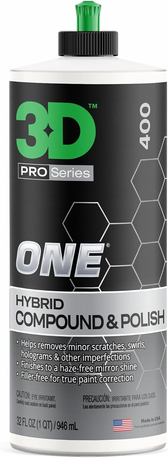 One Car Scratch & Swirl Remover Hybrid Rubbing Compound & Polish Buffing Compound for True Paint Correction 32oz Made