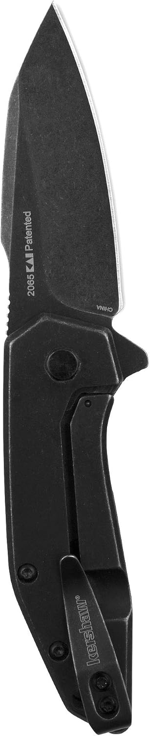 Gravel Folding Pocket Knife, Every Day Carry Knife with Pocketclip | Black, 2.5 Inch Stainless Steel Reverse Tanto