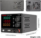 DC Bench Power Supply Variable 0-32V 0-10.1A Lab Source with 4-Digit LED