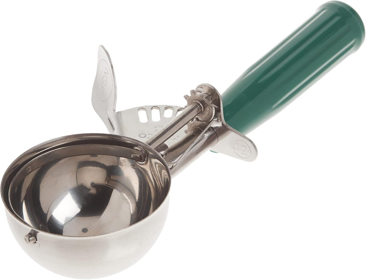 Size 12 Cream Plastic Ice Cream Disher with Handle