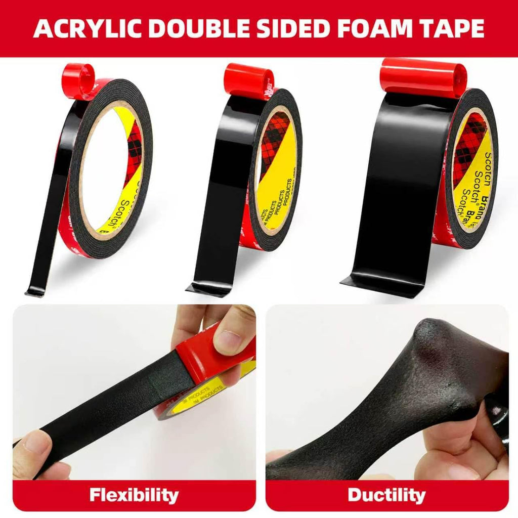 Double Sided Tape Heavy Duty 2in x 10ft, Removable Mounting Tape