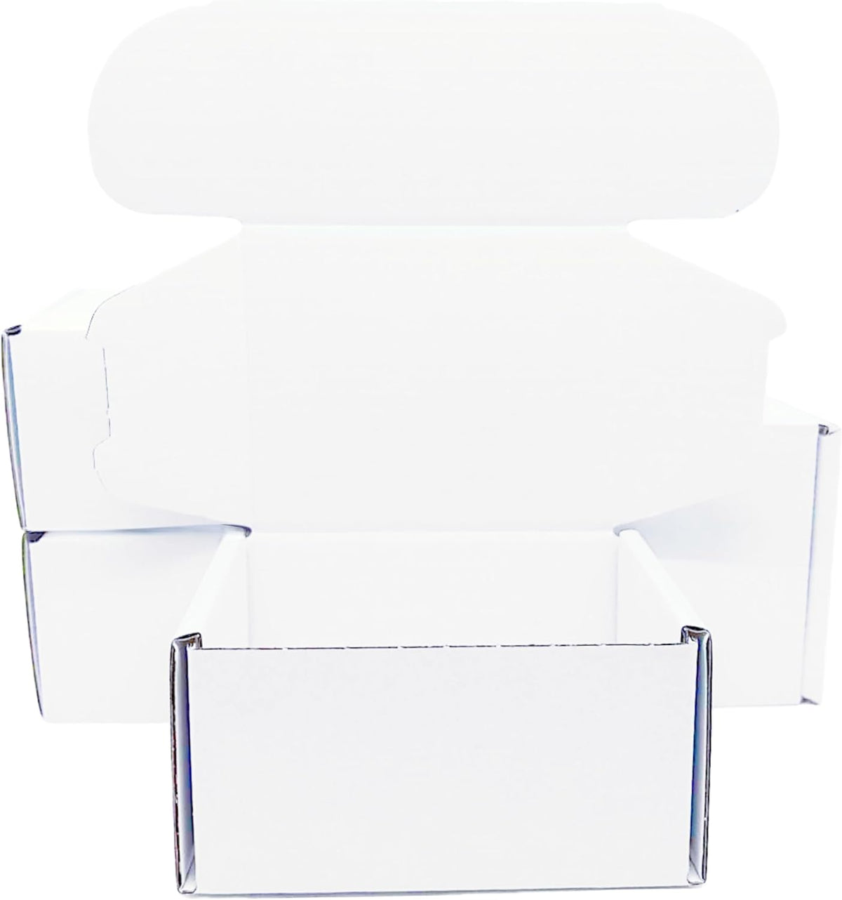 4x3x2 Inches 50 Pack White Corrugated Cardboard Shipping Boxes
