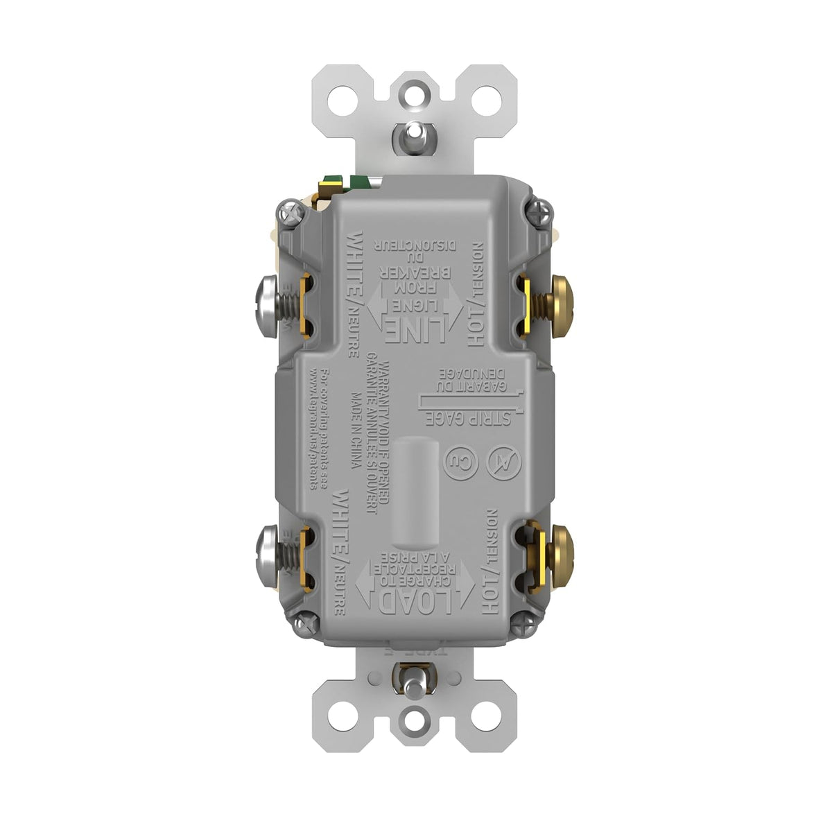 Legrand Radiant 20 Amp TR GFCI Outlet USB Type A Light Almond 1 Pack